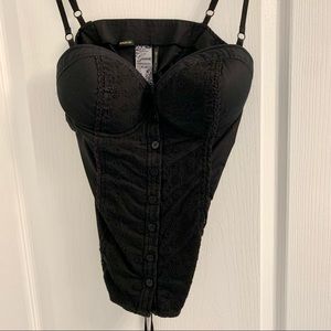 Guess Black Corset Top. Size Medium.